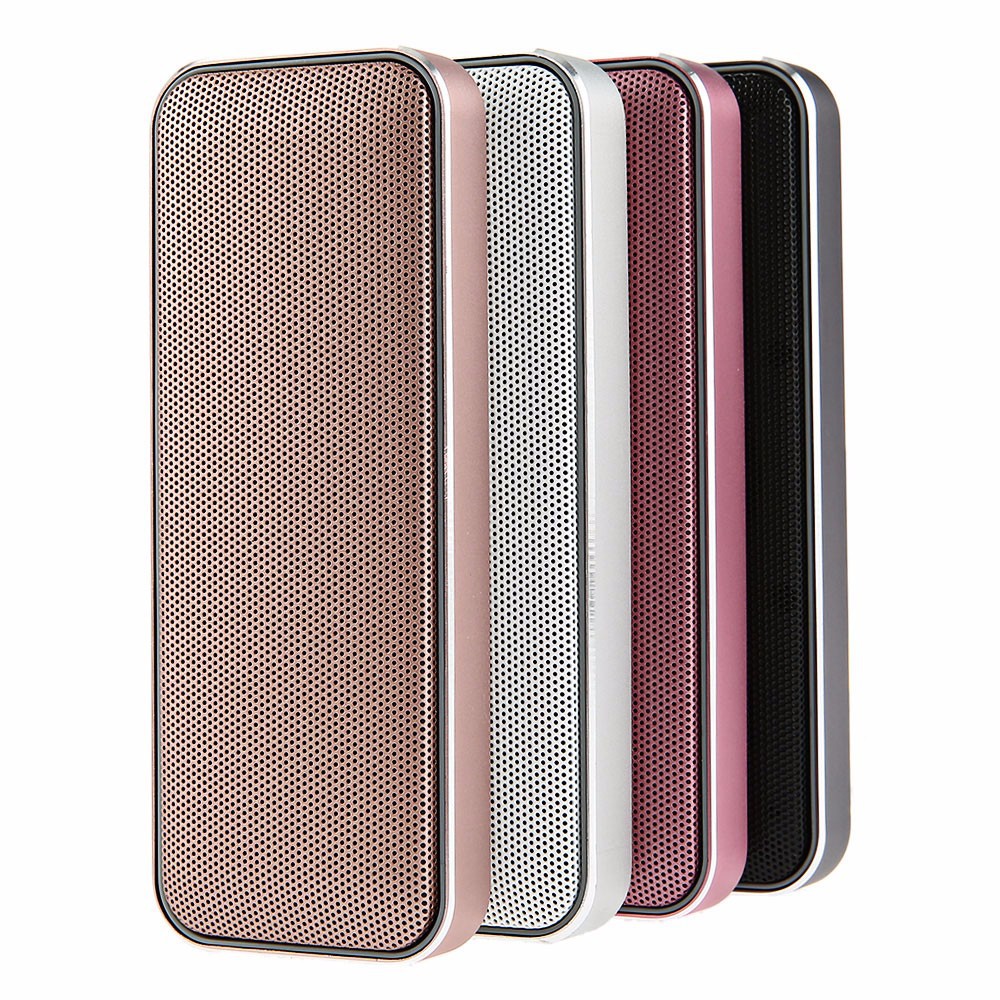 Bluetooth speaker wireless speaker square dual speaker mini pocket portable metal ultra-thin exquisite Bluetooth speaker