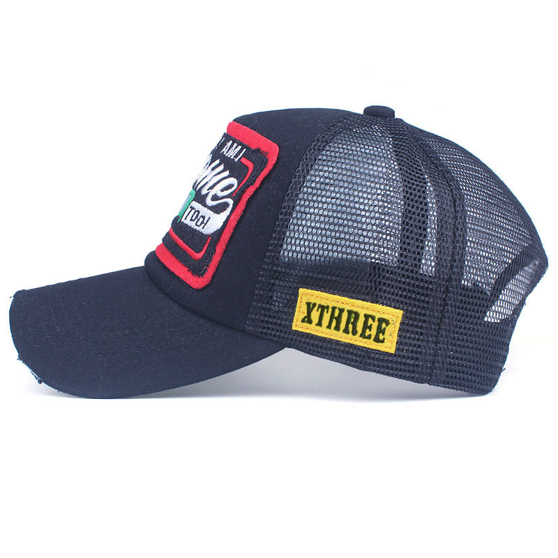 New patch baseball mesh cap with Awesohle letter embroidery for men and women
