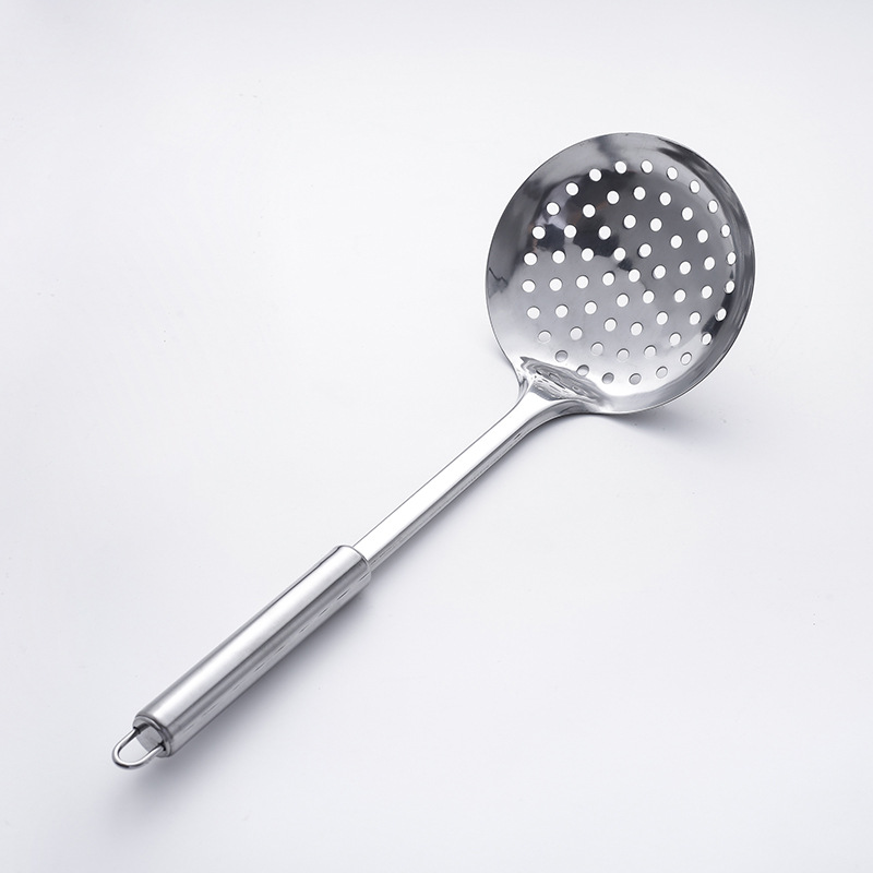 Thickened stainless steel spatula set for home use, soup spoon, high temperature resistant spatula, slotted spoon, kitchen, outdoor, hotel