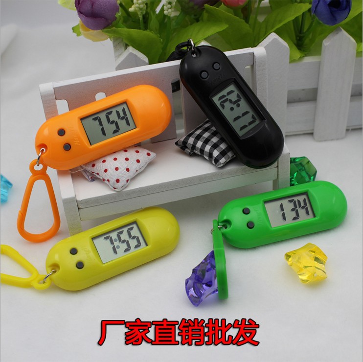 Small student keychain watch promotion backpack oval electronic watch hanging watch timepiece