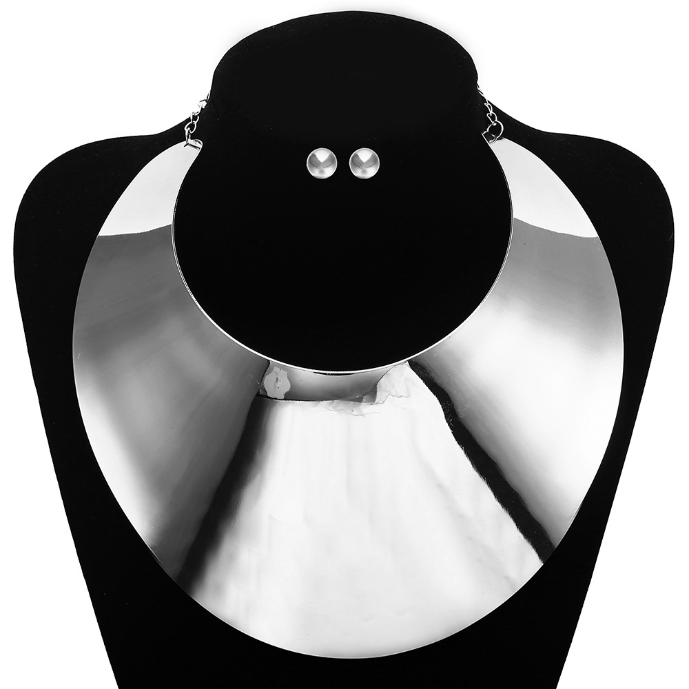 Exaggerated collar African necklace metal collar punk COS big neck chain necklace