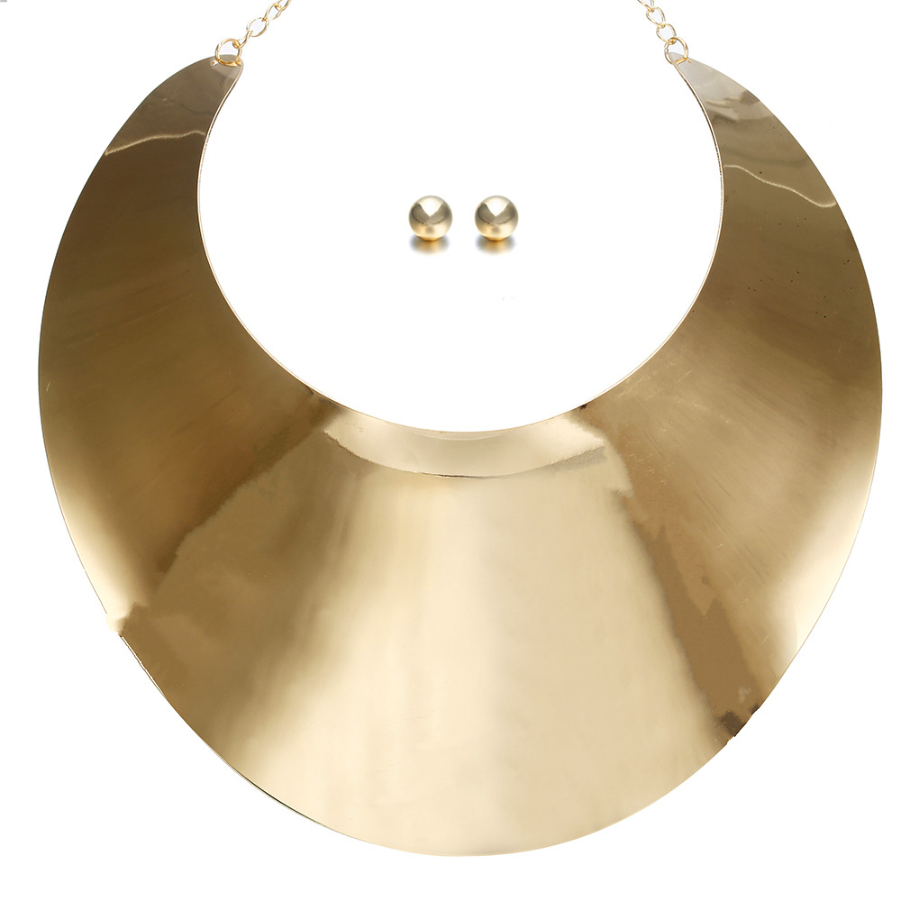 Exaggerated collar African necklace metal collar punk COS big neck chain necklace
