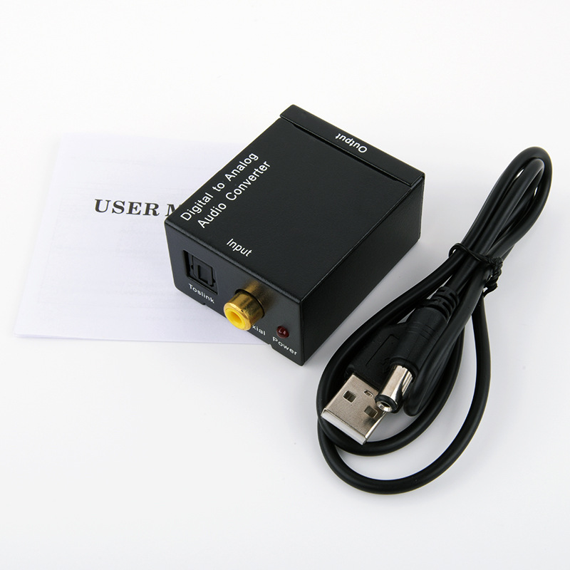 Digital to Analog Audio Coaxial Converter Optical to Analog SPDIF to RCA PS5 Decoder