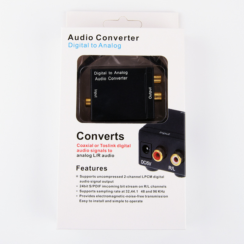 Digital to Analog Audio Coaxial Converter Optical to Analog SPDIF to RCA PS5 Decoder