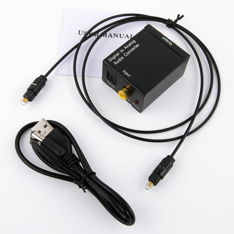 Digital to Analog Audio Coaxial Converter Optical to Analog SPDIF to RCA PS5 Decoder