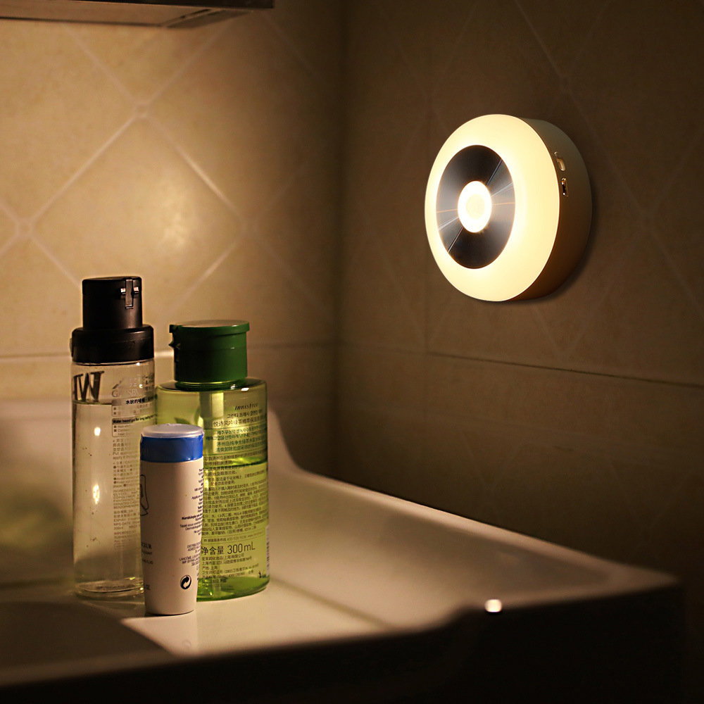 Smart induction night light infrared human body light control cabinet lamp hallway bathroom bedroom bedside lamp desk lamp