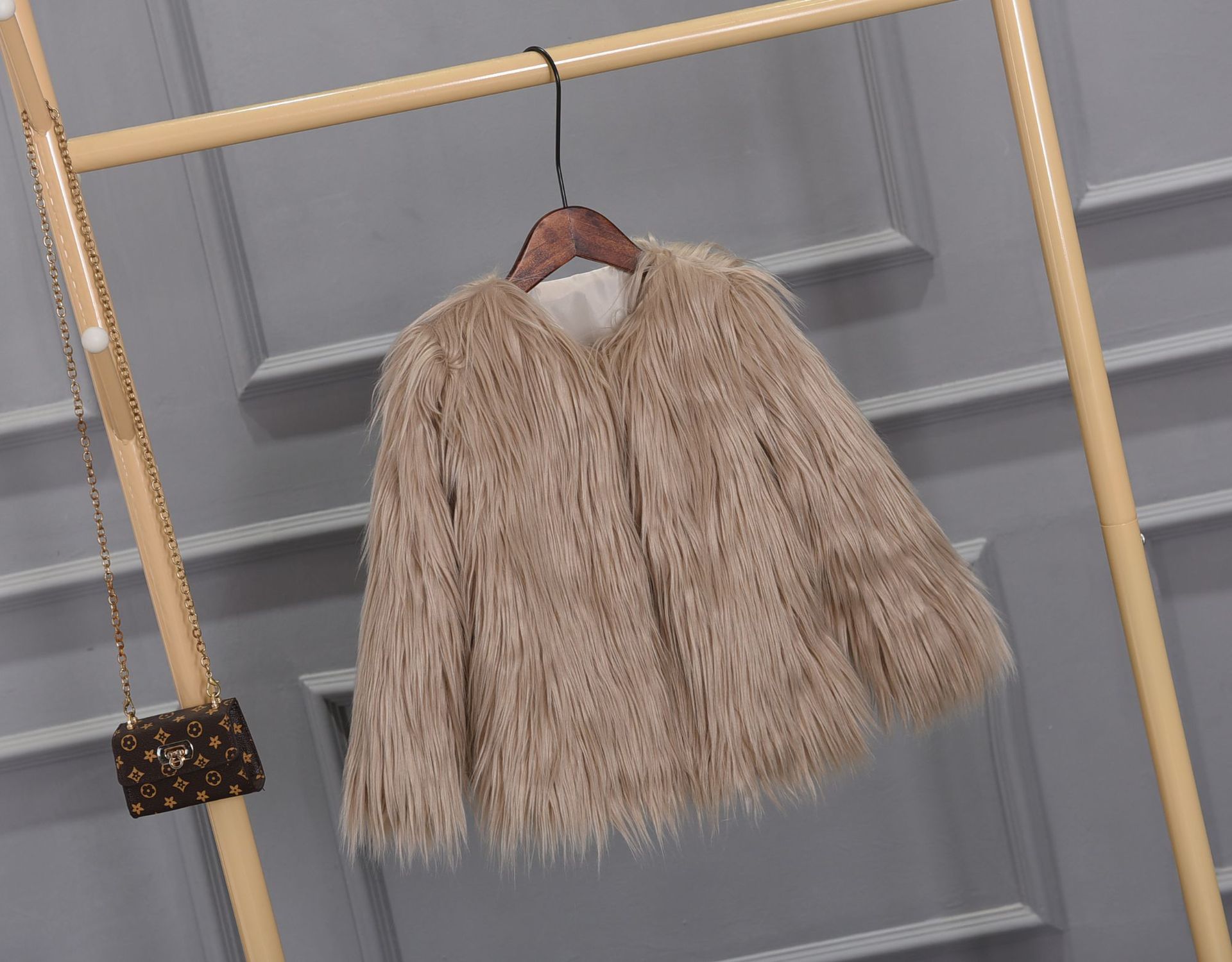 Plus size faux fur coat jacket faux fur Haining faux fur style