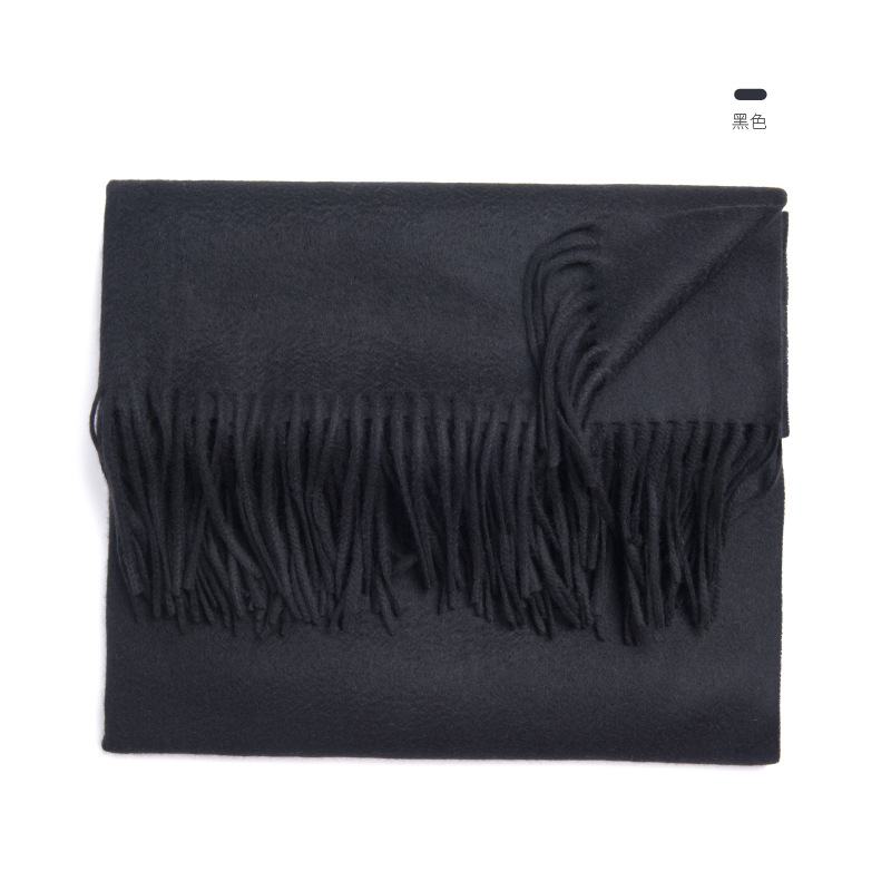 Inner Mongolia pure cashmere solid color water wave women's scarf autumn and winter warm solid color shawl cape