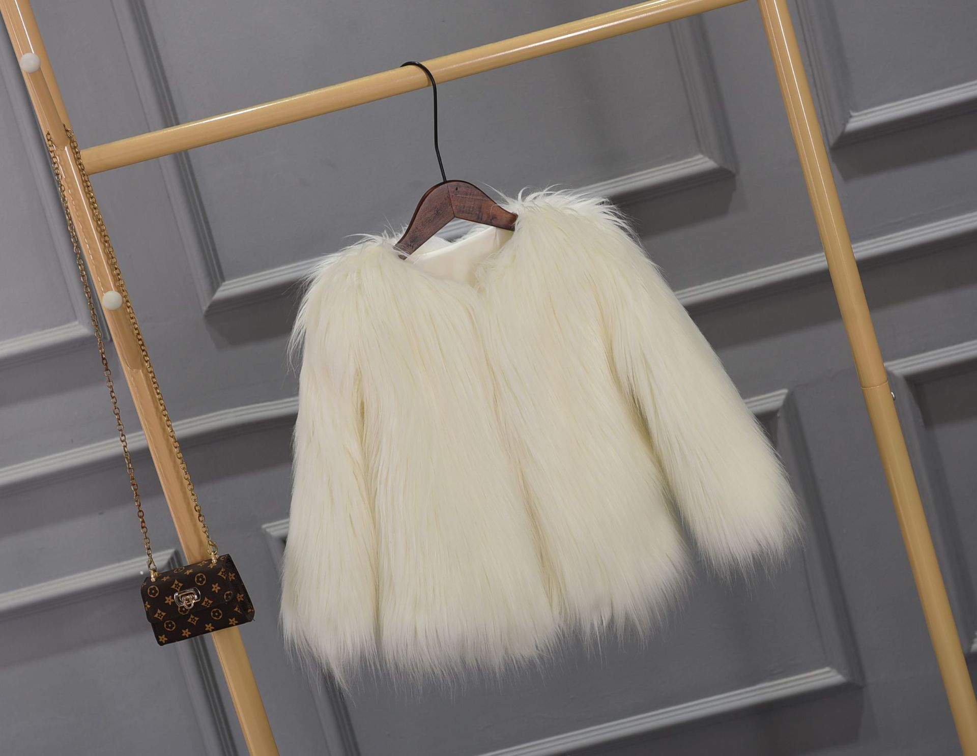 Plus size faux fur coat jacket faux fur Haining faux fur style