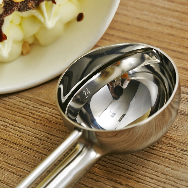304 Stainless Steel Ice Cream Scoop Cake Scoop Milk Tea Shop Fruit Ball Scoop Household Kitchen Small Tool Batch