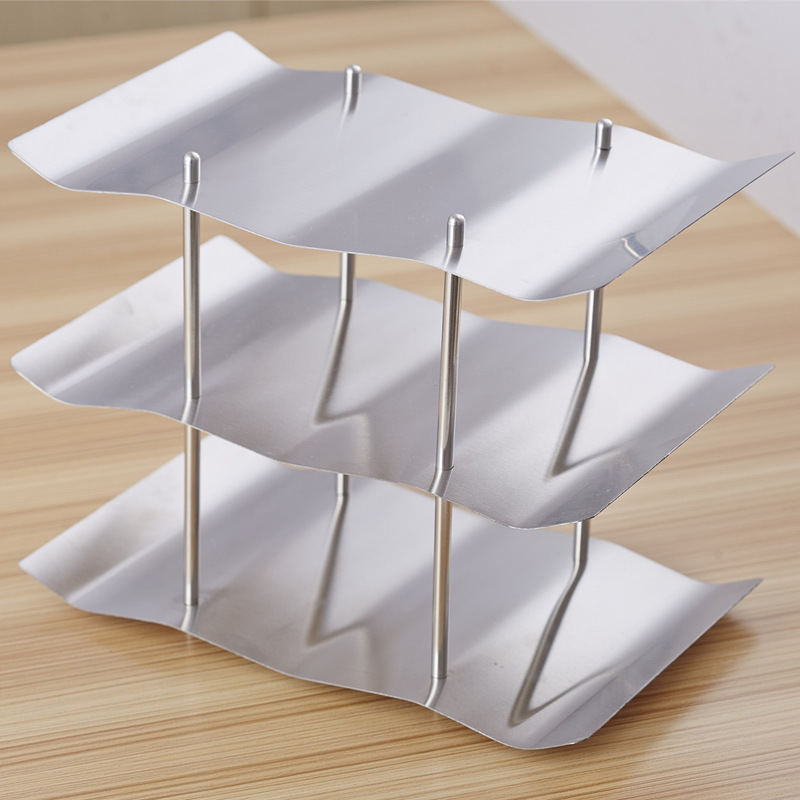 Stainless Steel Wine Rack Assembled Wine Rack Three-Layer Storage Nordic Home Hotel Restaurant Wine Bottle Rack