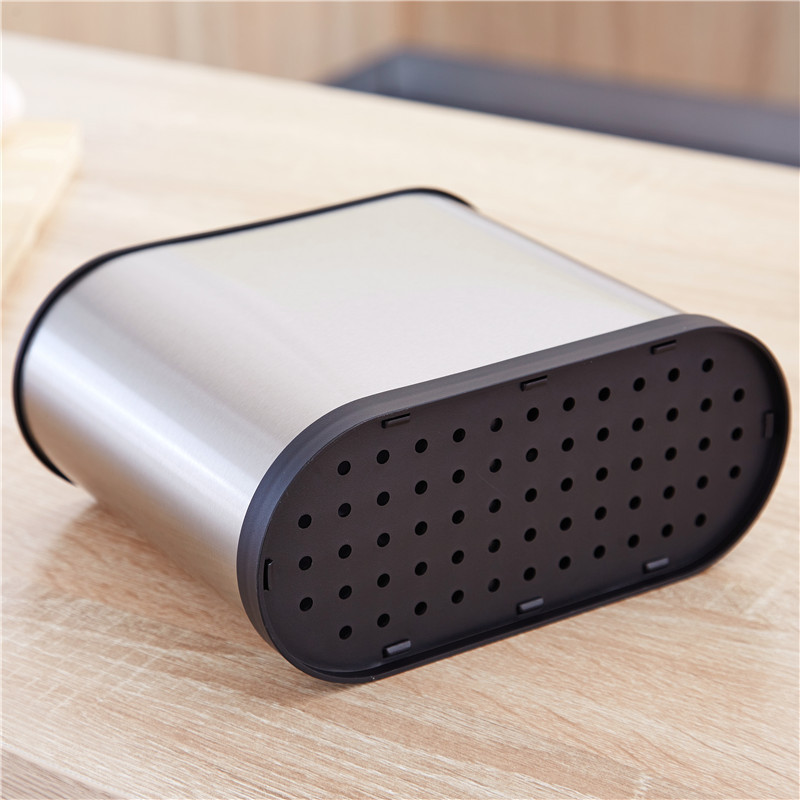 Square Chopstick Holder Household Round Stainless Steel Multifunctional Kitchen Countertop Drain Cutlery Storage