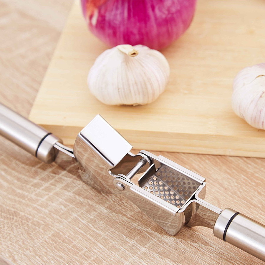 Stainless Steel 304 Garlic Press Manual Garlic Mincer Kitchen Garlic Peeler