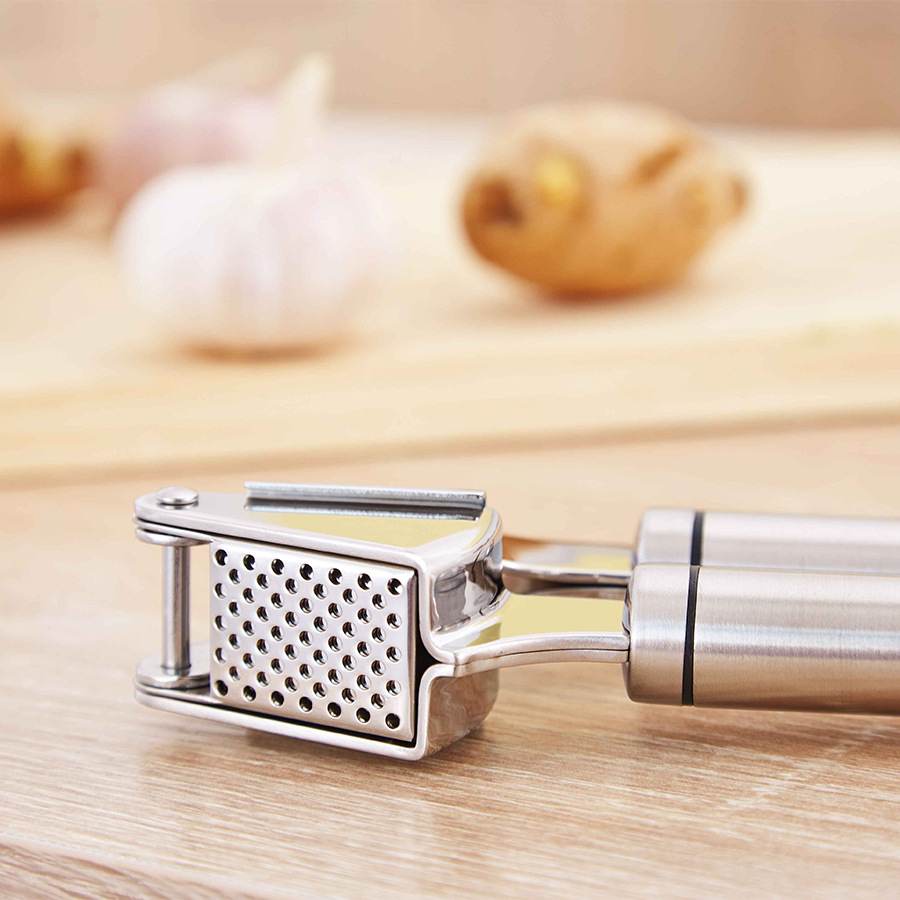 Stainless Steel 304 Garlic Press Manual Garlic Mincer Kitchen Garlic Peeler