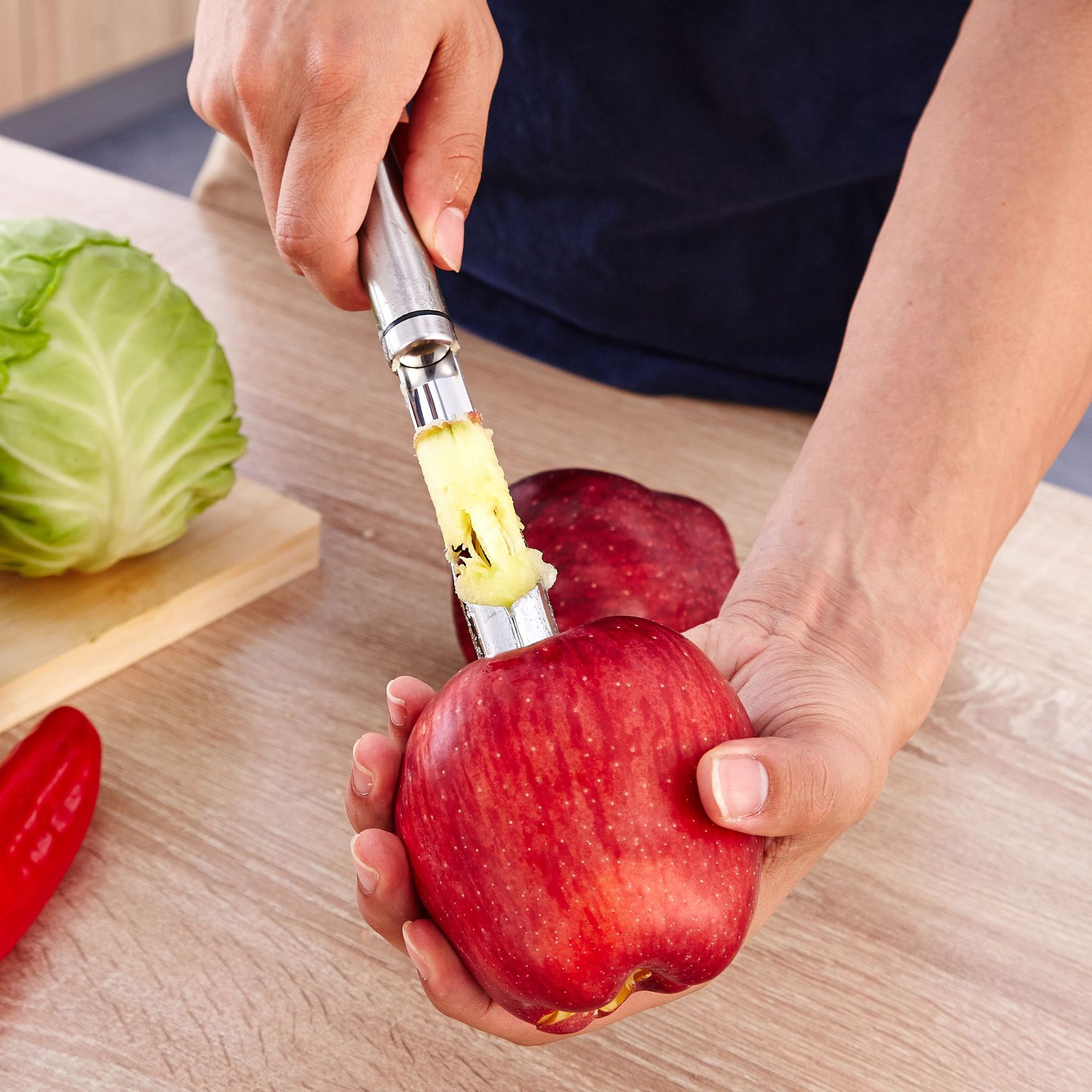 304 Stainless Steel Fruit Corer Apple Corer Fruit Pitter Household Laser Engraved Logo