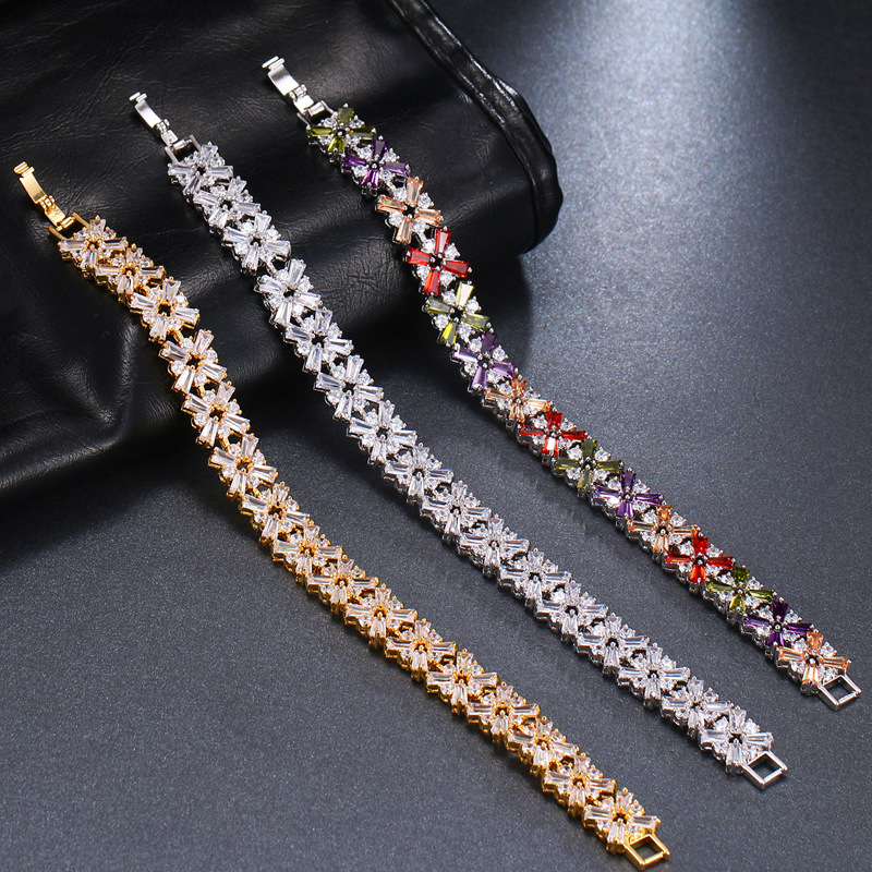 Accessories Exaggerated Bracelet Colorful Cloud Yunnan Zircon Colorful Bracelet New Accessories