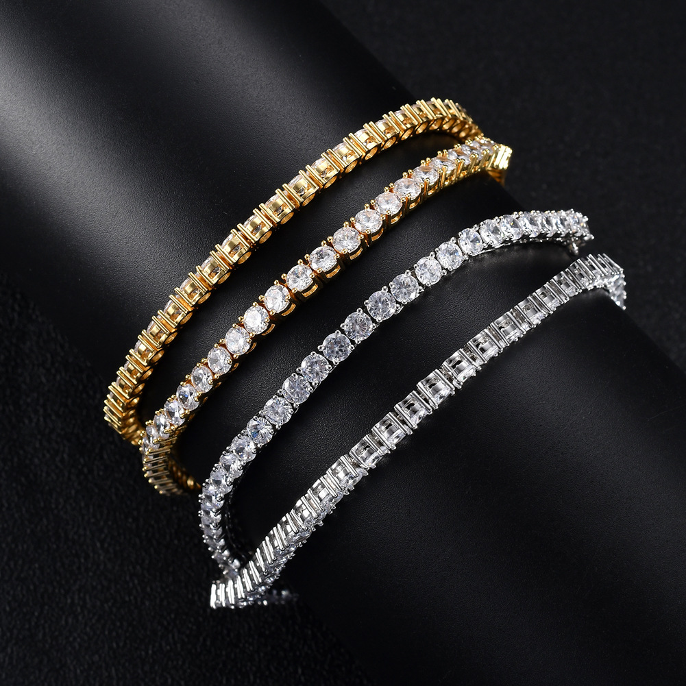 Tennis Chain 3mm 4mm 5mm zircon necklace tennis chain bracelet single row necklace hip-hop jewelry