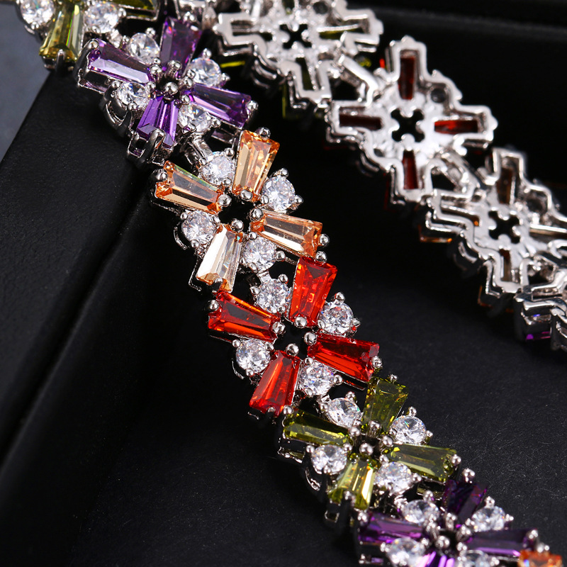Accessories Exaggerated Bracelet Colorful Cloud Yunnan Zircon Colorful Bracelet New Accessories