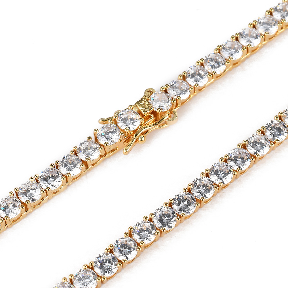 Tennis Chain 3mm 4mm 5mm zircon necklace tennis chain bracelet single row necklace hip-hop jewelry
