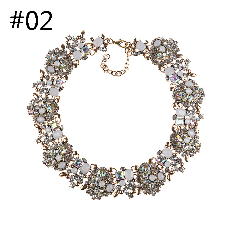 Necklace necklace crystal gem collarbone chain accessories new product