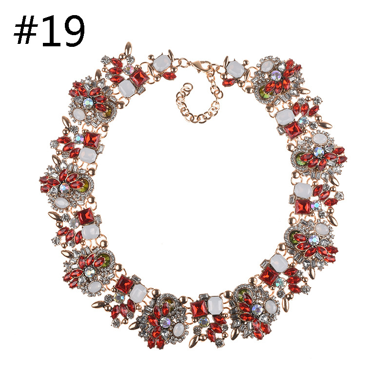 Necklace necklace crystal gem collarbone chain accessories new product