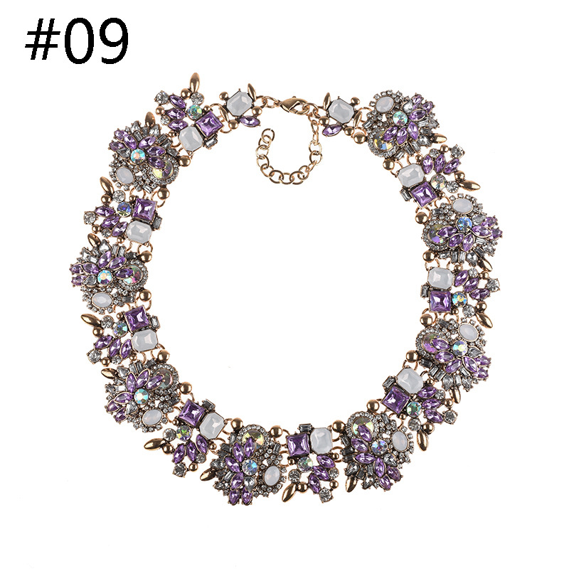 Necklace necklace crystal gem collarbone chain accessories new product