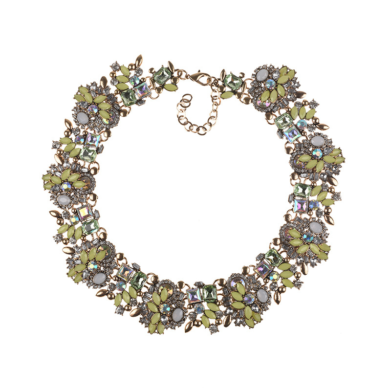 Necklace necklace crystal gem collarbone chain accessories new product