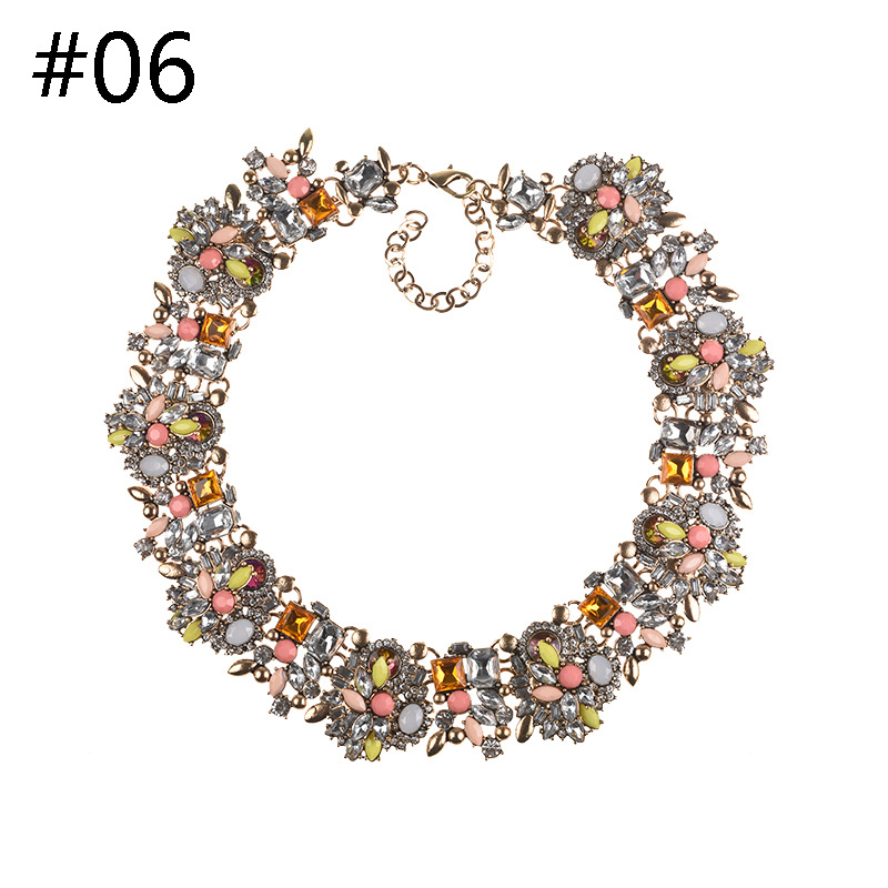Necklace necklace crystal gem collarbone chain accessories new product
