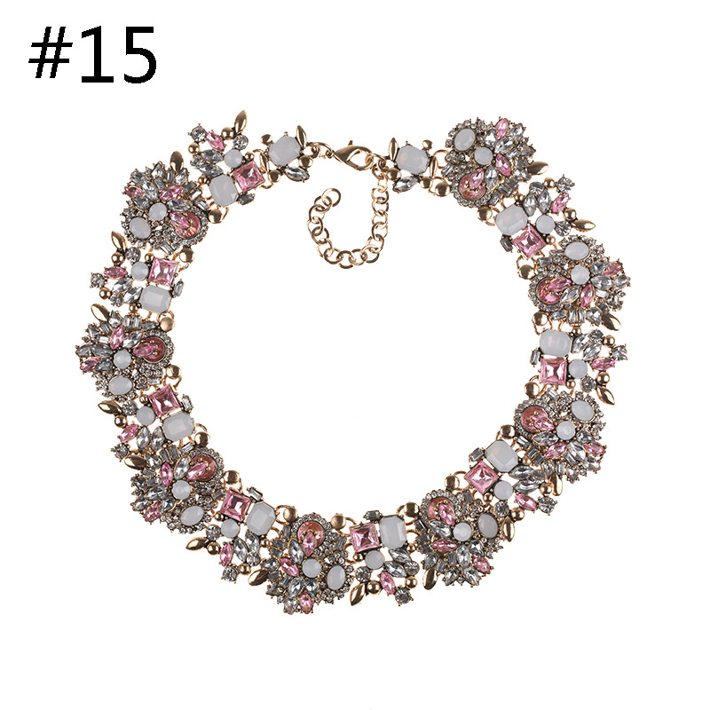 Necklace necklace crystal gem collarbone chain accessories new product