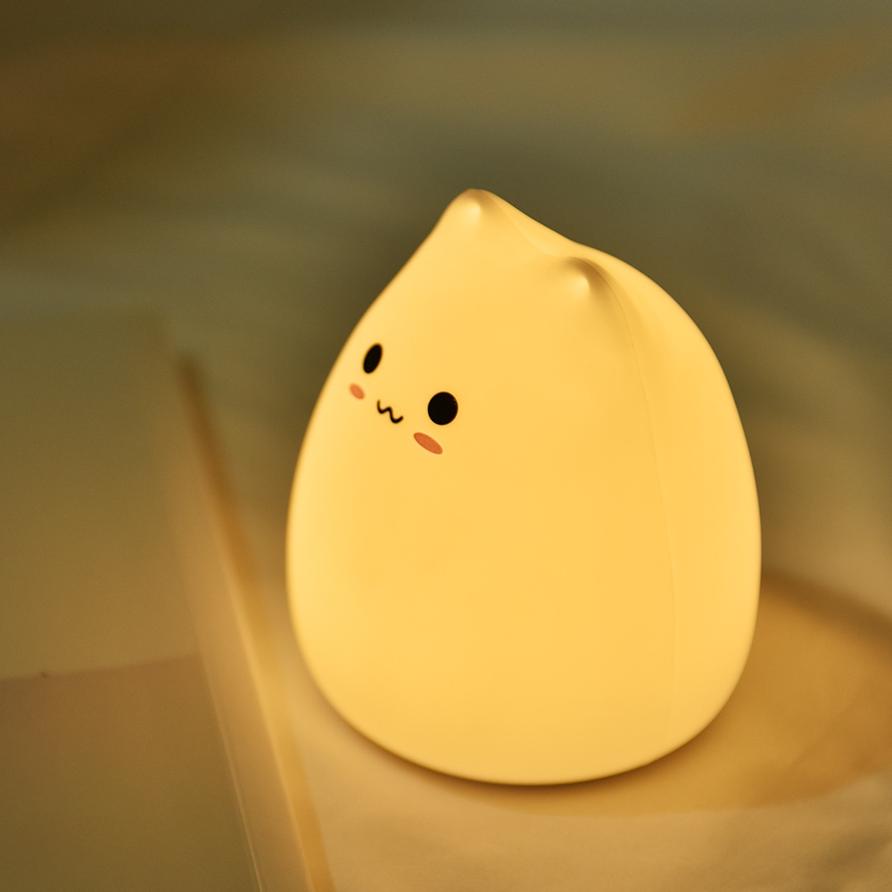 Cartoon Shape Silicone Pat Lamp Children Bedroom Night Light LED Small Desk Lamp Gift