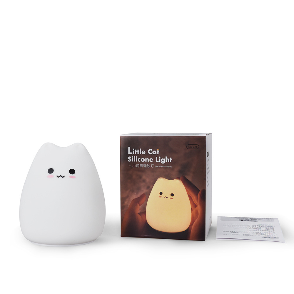 Cartoon Shape Silicone Pat Lamp Children Bedroom Night Light LED Small Desk Lamp Gift