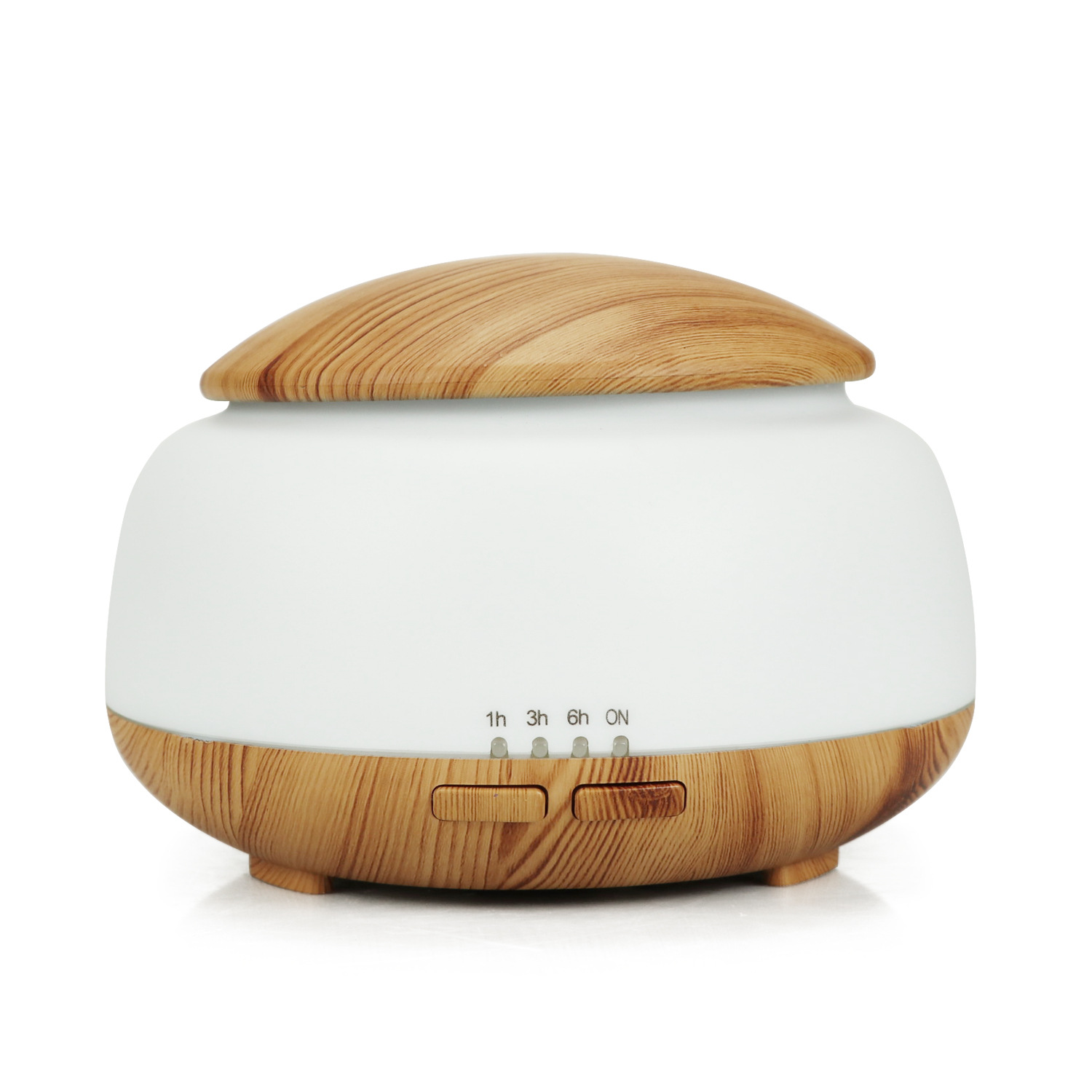 Simple Wood Grain Air Humidifier Night Light Mushroom 300ml Aromatherapy Diffuser Ultrasonic Atomizer Home Gift