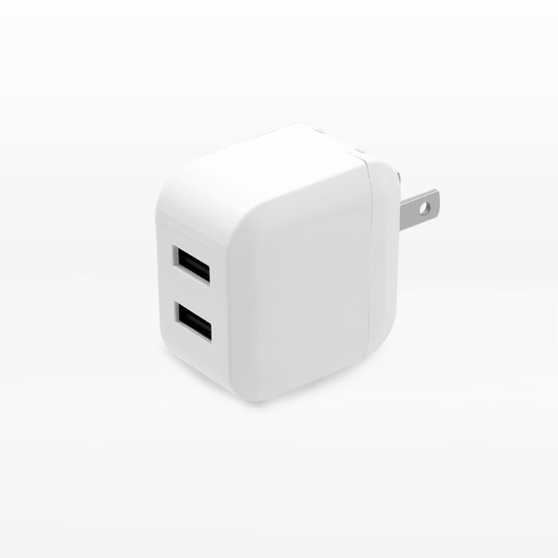 Product 5V2.4A charger for Xiaomi Apple phone charging head PSE dual USB folding adapter