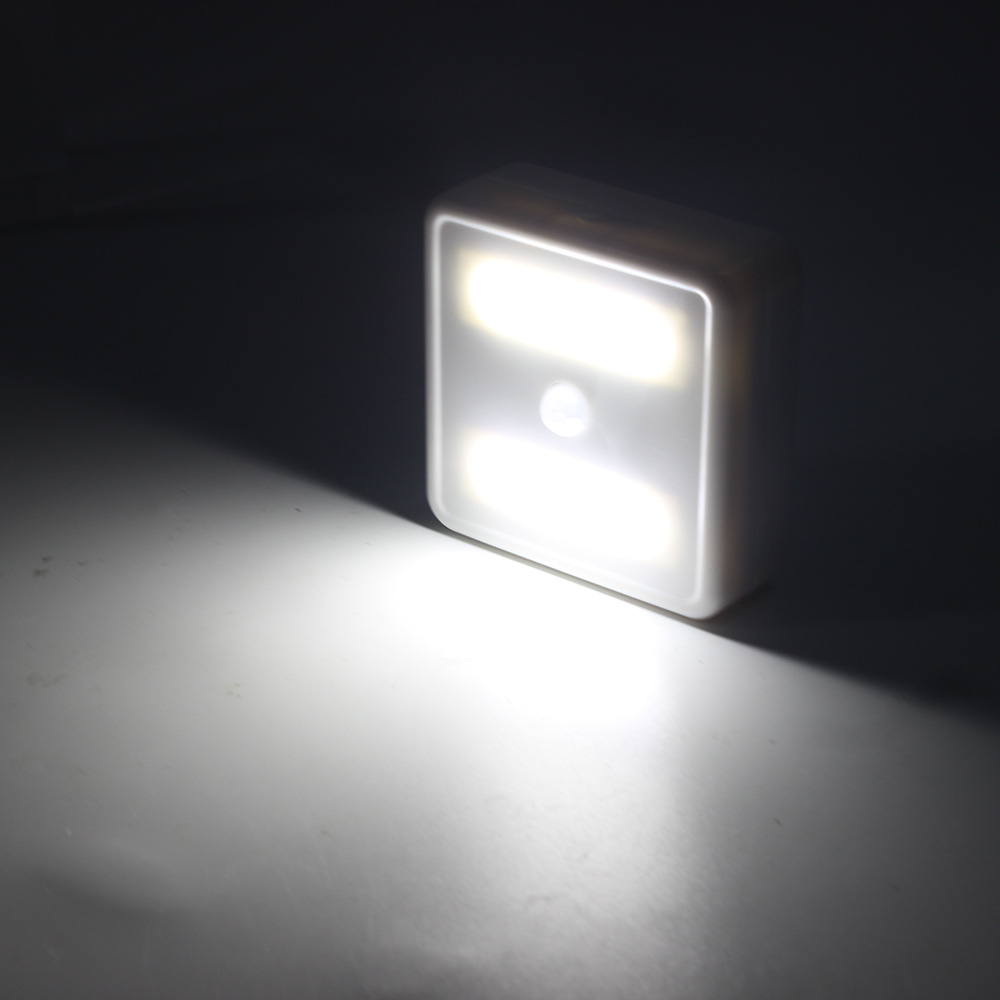 No-drill human body induction night light off when people leave battery corridor hallway light bedside smart induction light
