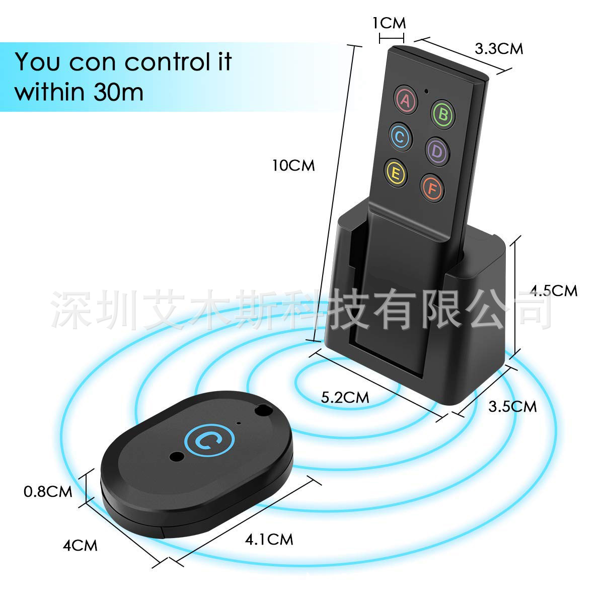 Factory Pet Phone Key Finder Smart Keychain Tracker One-to-Six Locator