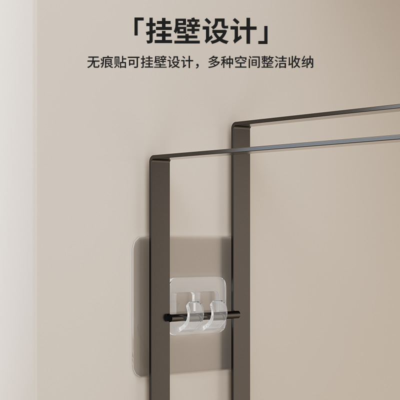 Dishcloth rack no-drill kitchen storage rack sink dishwashing drain rack counter wall-mounted basket steel wool storage rack