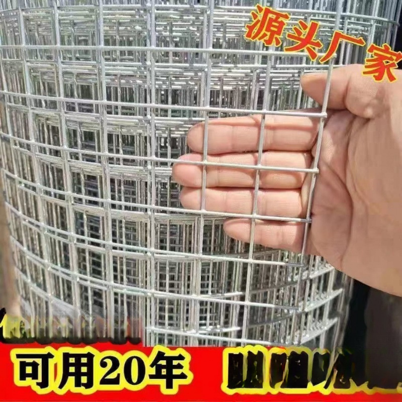 Breeding net hot-dip galvanized steel wire mesh thickened super hard wire mesh chicken duck goose window screen snake rat proof iron mesh