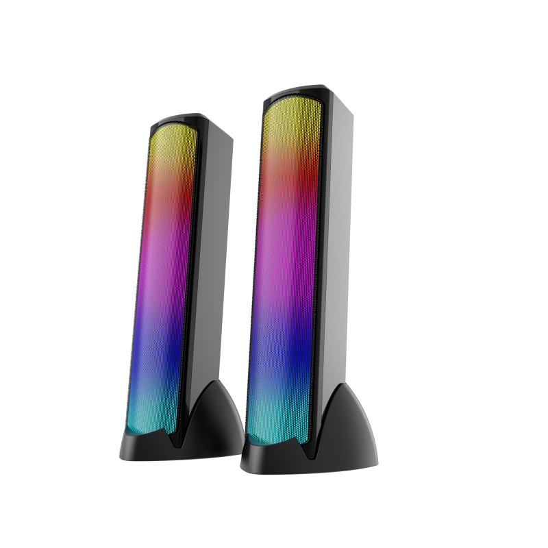 Single USB desktop gaming speaker with Bluetooth, export, RGB colorful light vertical computer speaker, fast shipping