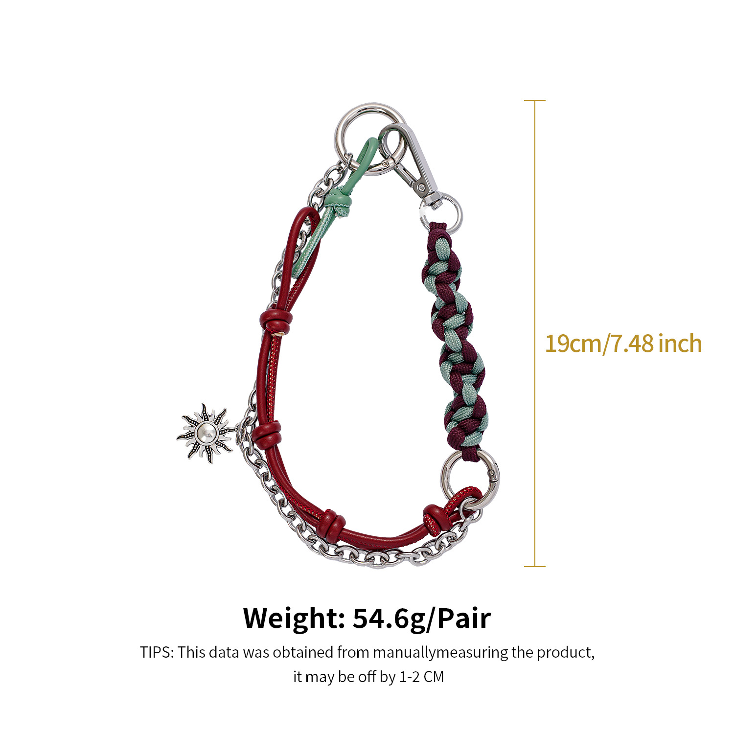 Original Miu-style Bag Pendant Chain INS Style Leather Keychain Handmade Pendant
