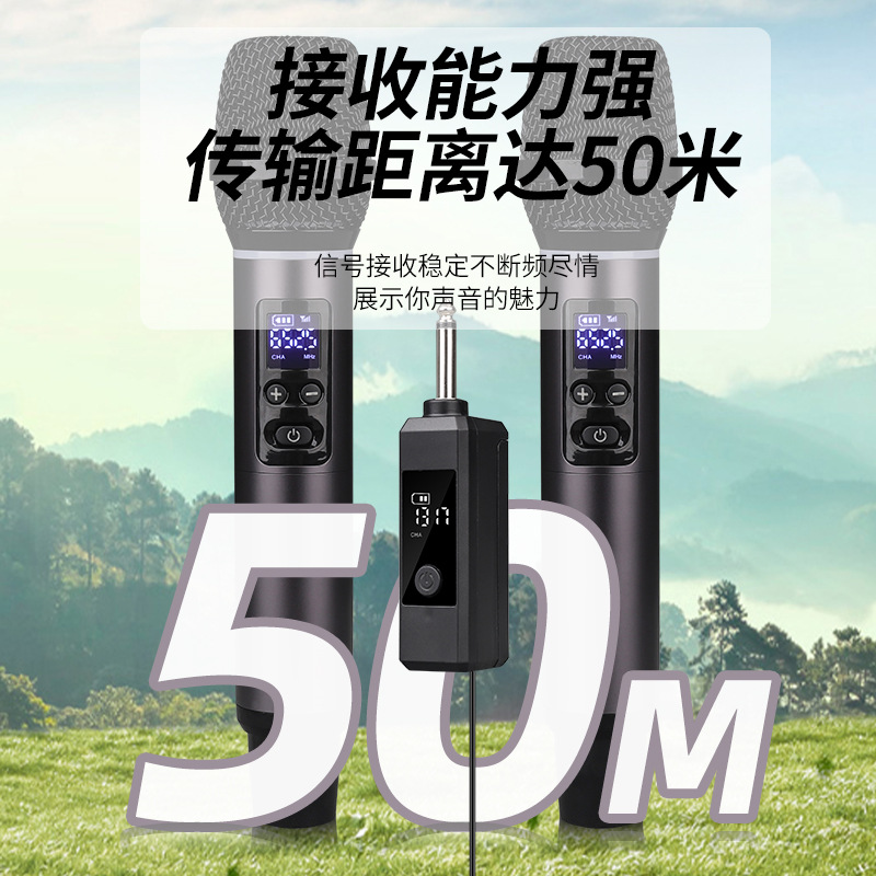 Microphone One to Two Home Outdoor K歌 Performance Stage Wireless Microphone