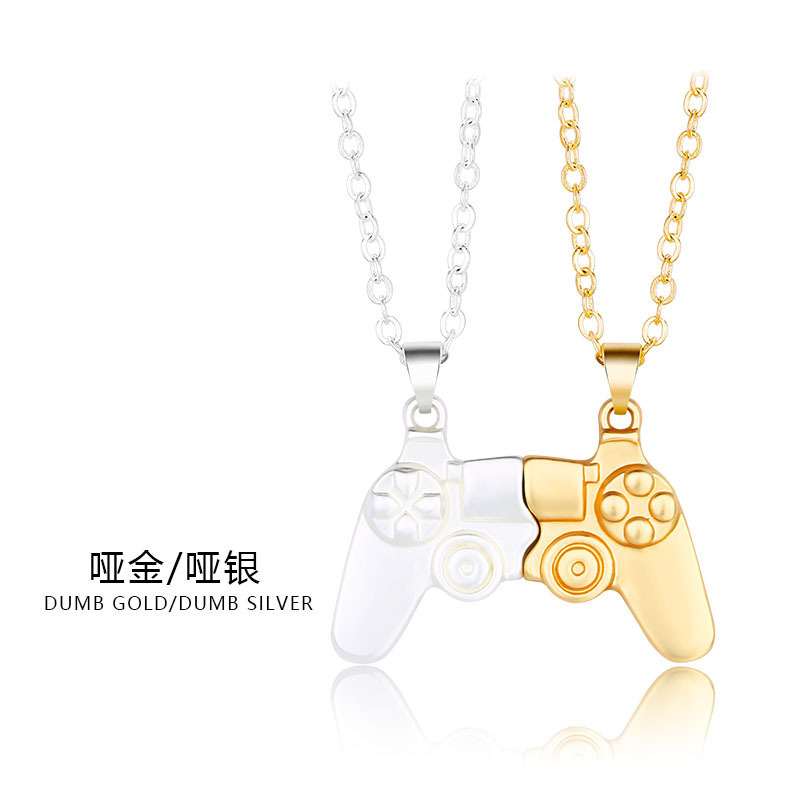 New Product Couple Magnetic Necklace Alloy Colorful Game Console Pendant Long Chain