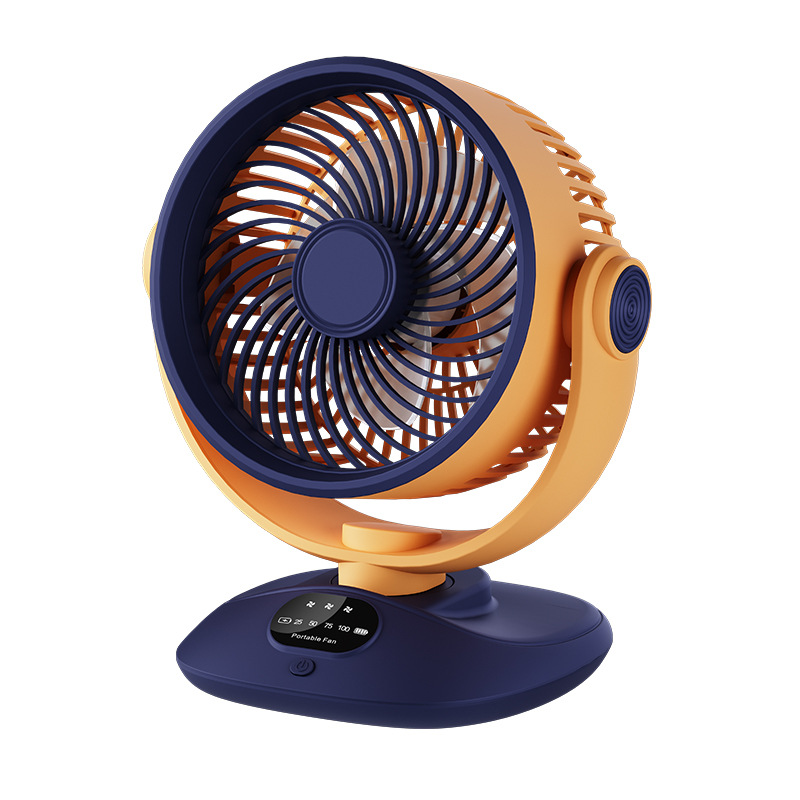 2026 USB Desktop Fan Oscillating Rechargeable Fan Small Dormitory Portable Circulating Electric Fan