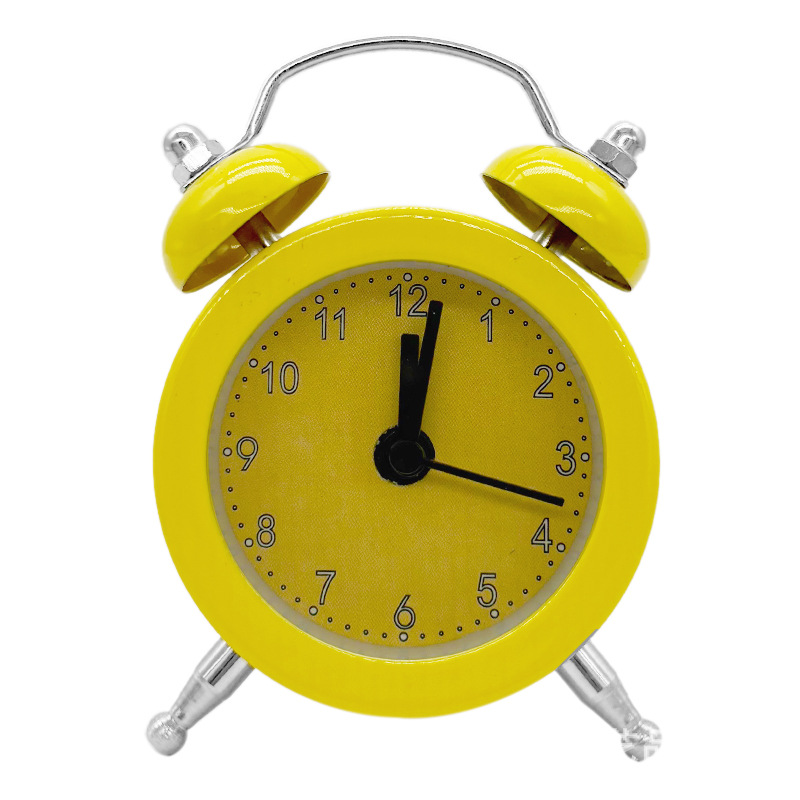Mini Metal Alarm Clock Cute Novelty 5cm Handle Clock Can Add Logo Alarm Clock