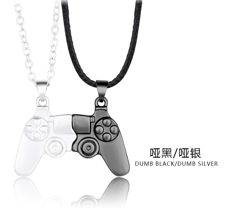 New Product Couple Magnetic Necklace Alloy Colorful Game Console Pendant Long Chain