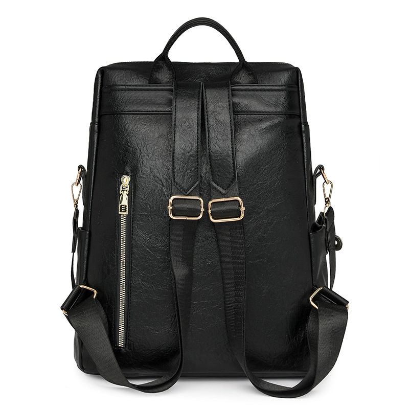 Women's Backpack 2026 New PU Soft Leather Large Capacity Business Commuter Travel Backpack