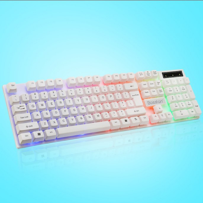Computer mechanical feel floating glowing keyboard e-sports game wired USB keyboard internet cafe