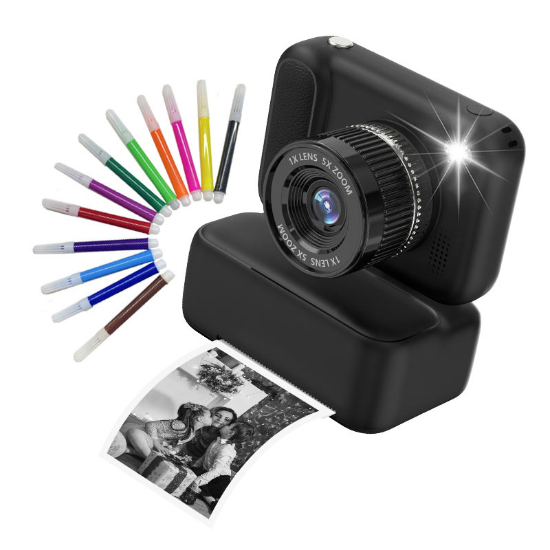 New Smart Digital Children's Instant Print Mini Thermal Printing Camera Front and Rear HD Dual Camera