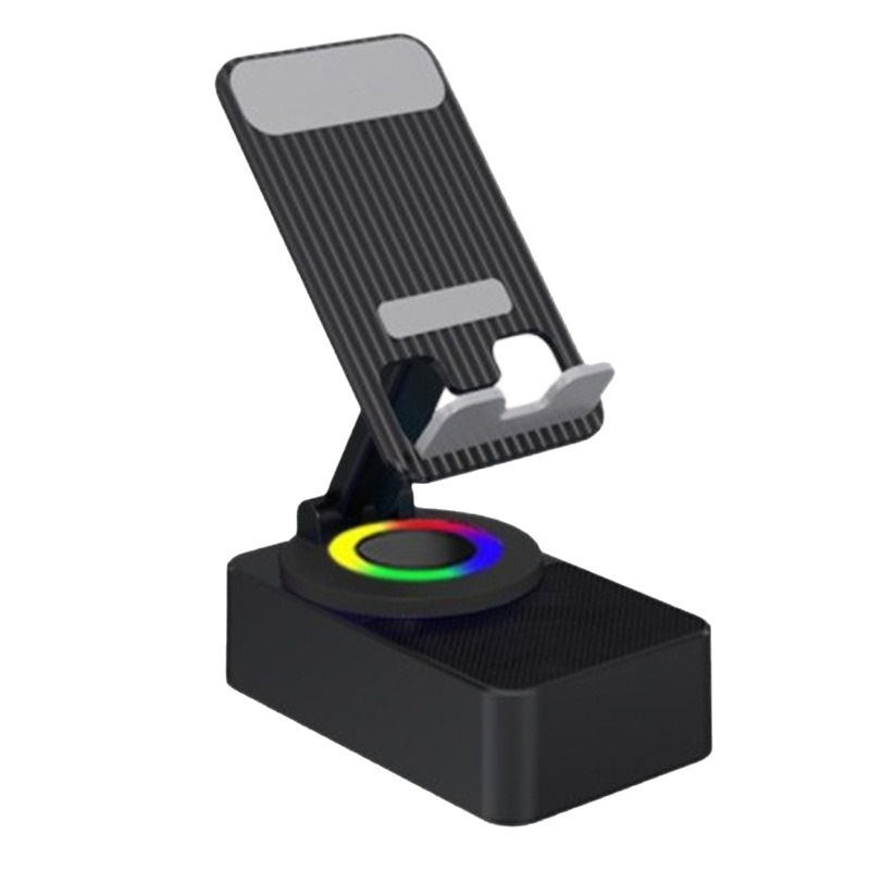 Three-in-one stand Bluetooth small speaker rotatable foldable colorful light desktop multifunctional audio portable