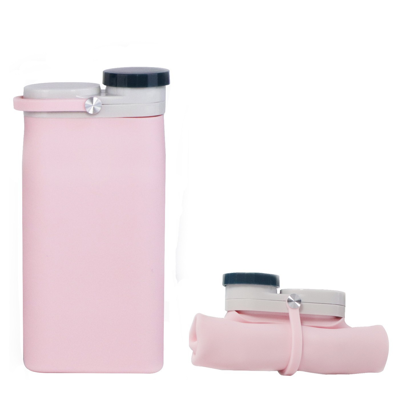 Outdoor sports portable silicone foldable water cup Nordic simple travel large capacity milk bottle gift
