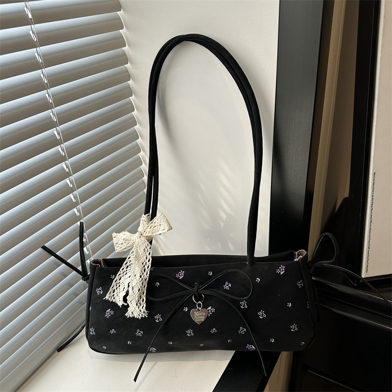 Spring Summer Niche Print Bags Women 2026 New Commute Shoulder Underarm Bags Handbags Baguette Bags